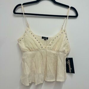 Vneck Cami Top With Studs